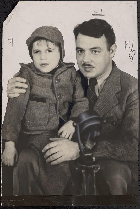 Jimmy Ybarbo with this uncle, Charles Bailey, at Westover Field, Chicopee Falls, Mass.