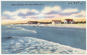Shore line from pier, Stone Harbor, N. J.
