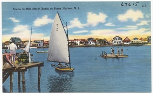 Scene in 96th Street Basin at Stone Harbor, N. J.