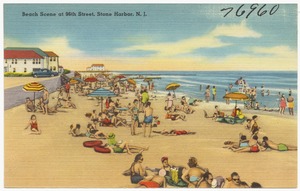 Beach scene at 96th Street, Stone Harbor, N. J.