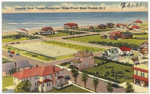 General view, tennis courts and water front, Stone Harbor, N. J.