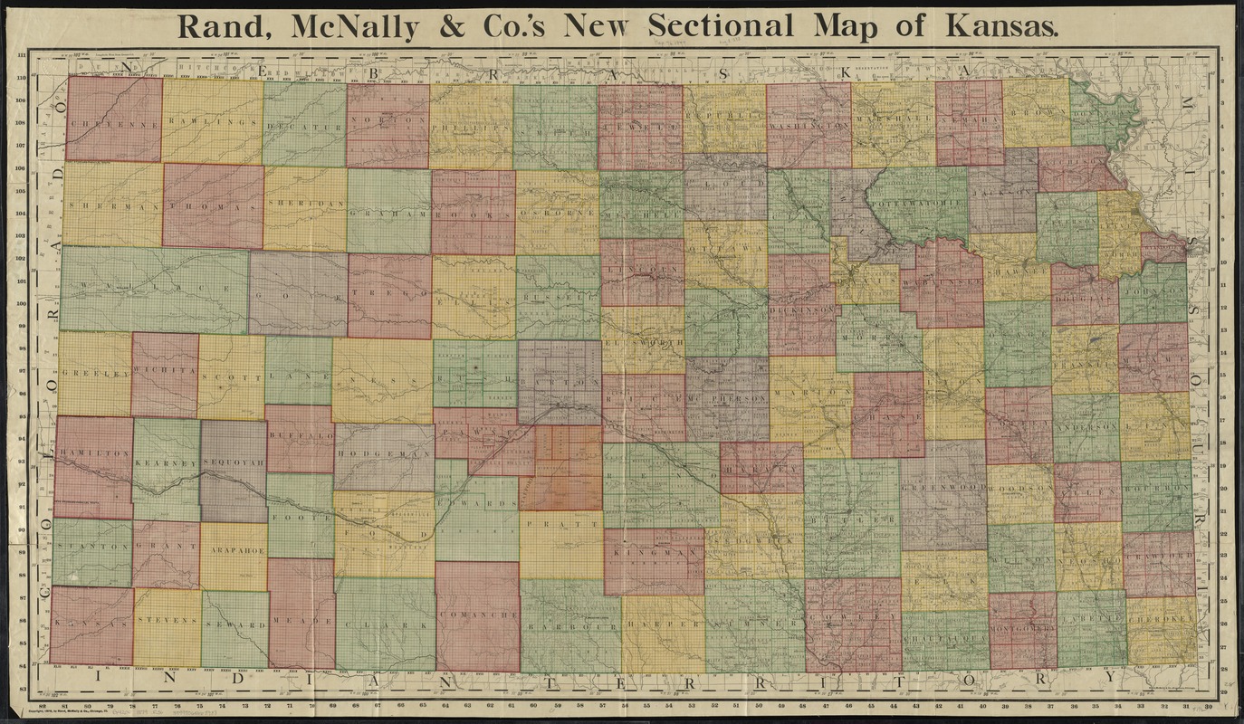 Rand, McNally & Co.'s new sectional map of Kansas