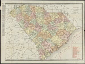 The Rand McNally new commercial atlas map of South Carolina