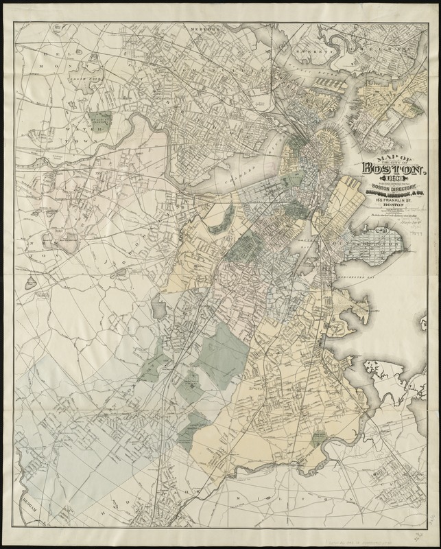 Map of the city of Boston, for 1890