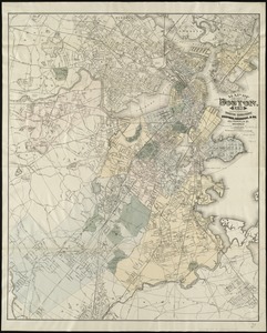 Map of the city of Boston, for 1890