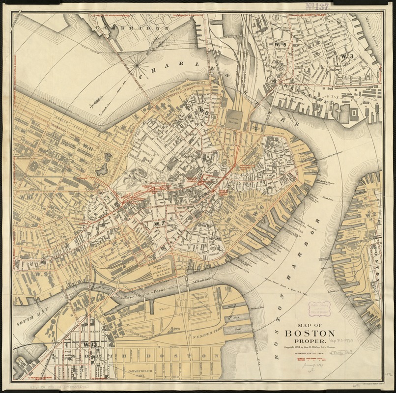 Map of Boston proper