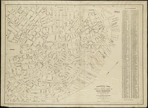 Historical map of the north and central parts of Old Boston