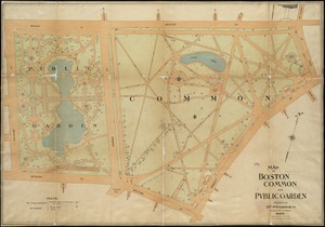 Map of Boston Common and Public Garden