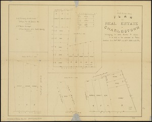 Plan of real estate in Charlestown belonging to Seth Barker & others