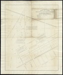 Plan of land on West Chester Park and Huntington Ave. belonging to the Boston Water Power Co