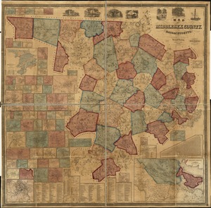 Map of Middlesex County, Massachusetts