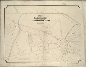 Plan of a part of Cambridge showing the location of the Fayerweather Estate