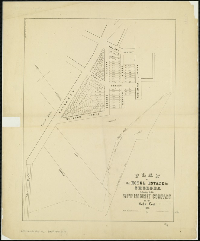 Plan of the Hotel Estate in Chelsea belonging to the Winnisimmet Company