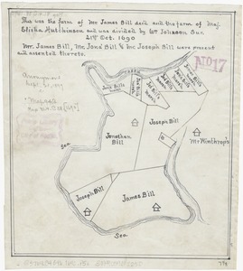 [Plan of farm lands in Chelsea belonging to the Bill family]