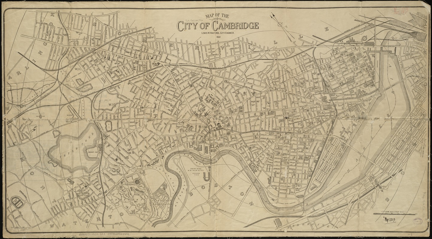 Map of the city of Cambridge