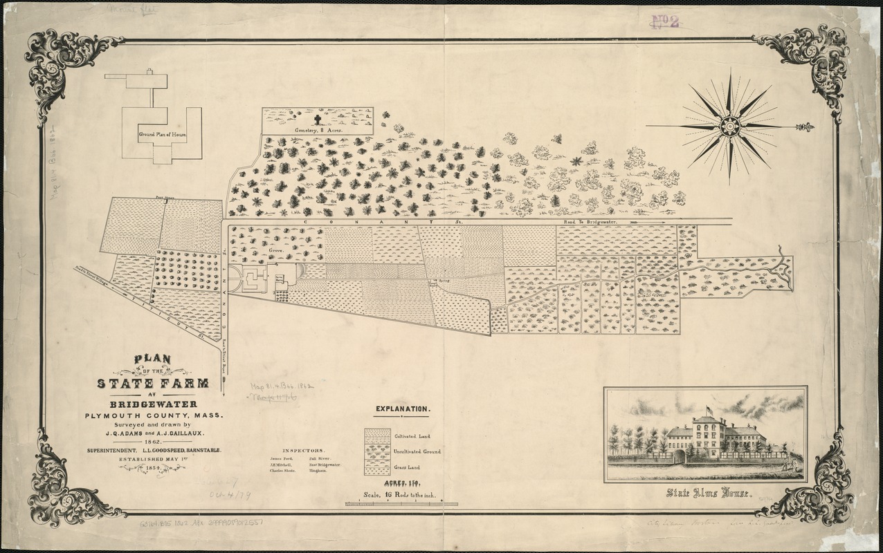 Plan of the state farm at Bridgewater, Plymouth County, Mass