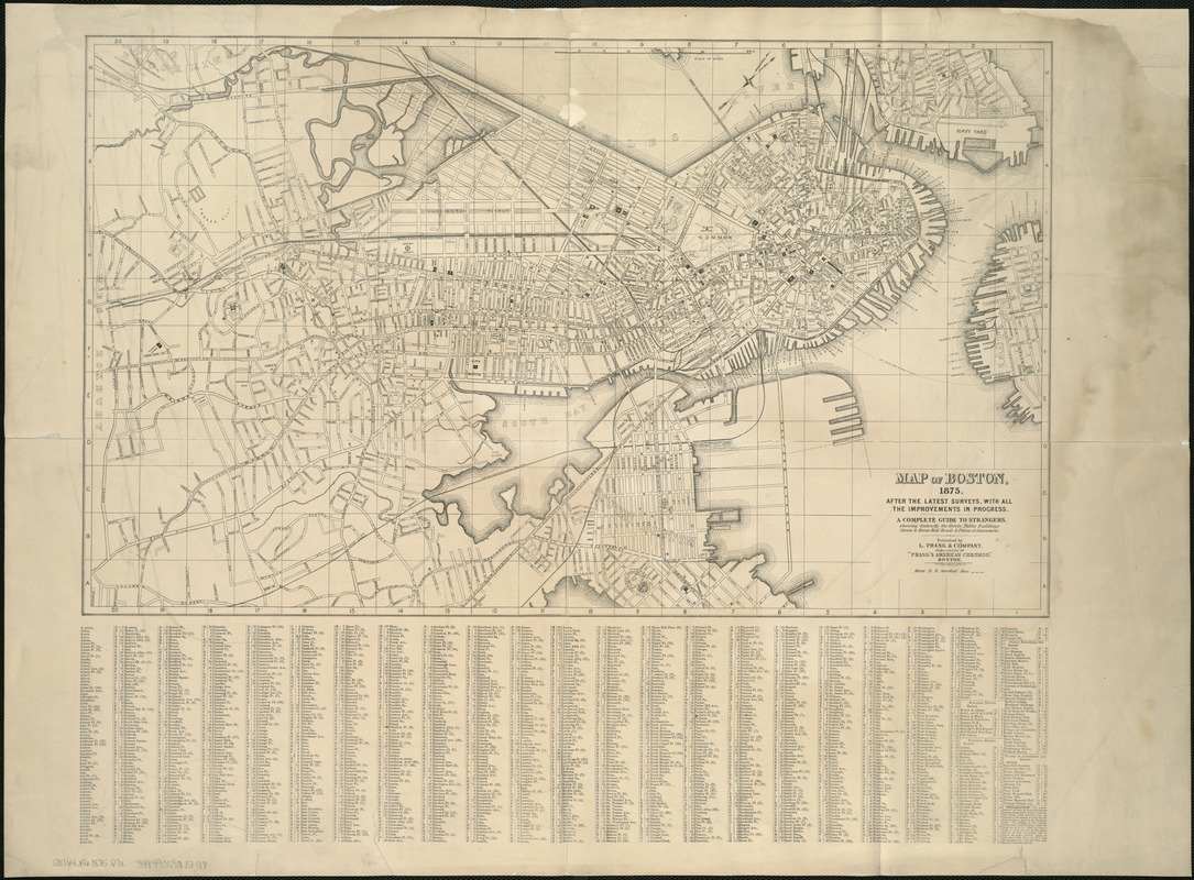 Map of Boston, 1875