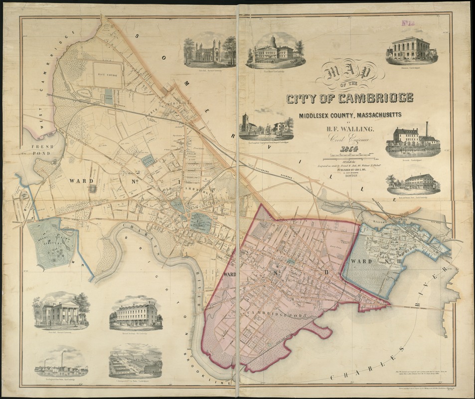 Map of the city of Cambridge, Middlesex County, Massachusetts