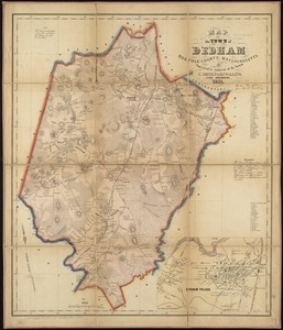 Map of the town of Dedham, Norfolk County, Massachusetts