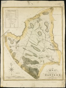 Map of the town of Danvers