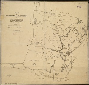 Plan of Framingham Plantation 1699