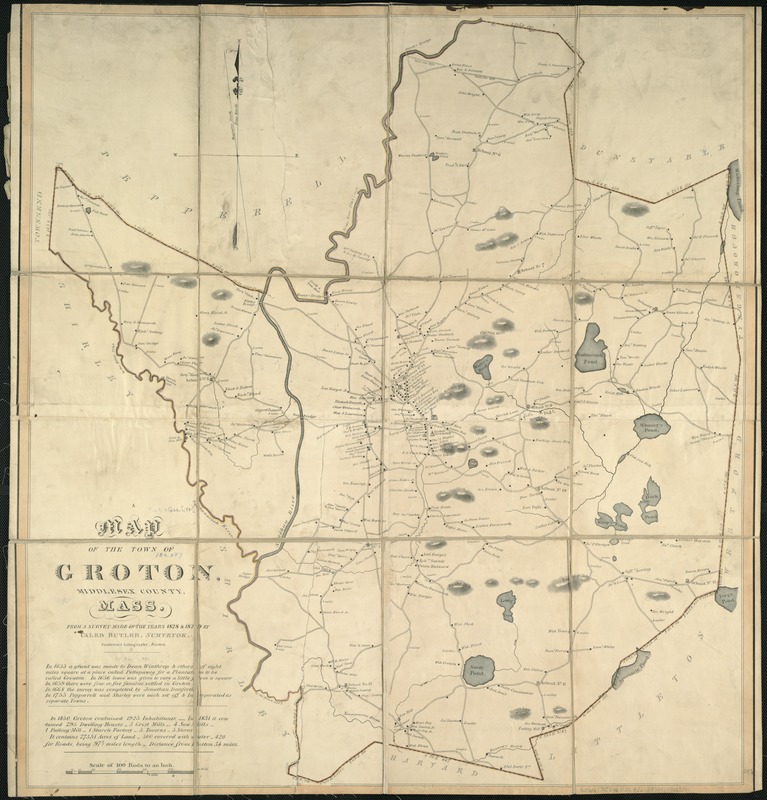 A Map Of The Town Of Groton Middlesex County Mass Digital Commonwealth