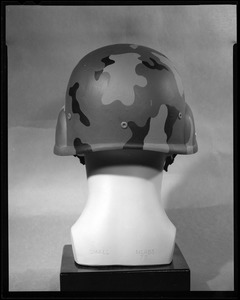 Armor branch, back view, Kevlar helmet