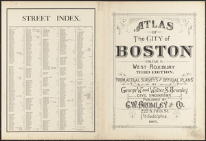 Atlas of the city of Boston : volume 6 : West Roxbury