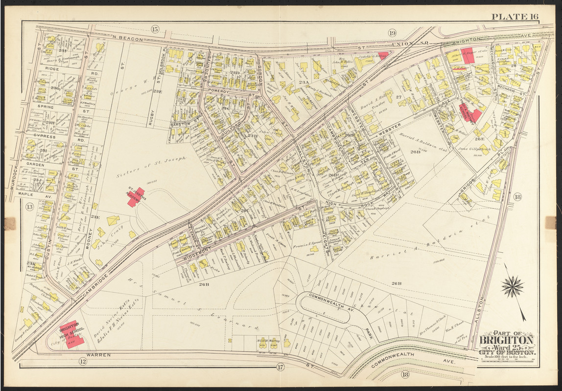 Atlas of the city of Boston, ward 25, Brighton - Digital Commonwealth