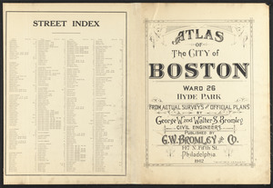 Atlas of the city of Boston : ward 26, Hyde Park