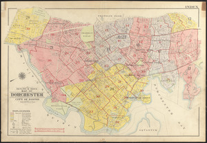 Outline & index map of Dorchester, the city of Boston