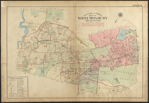 Outline and index map of West Roxbury, city of Boston