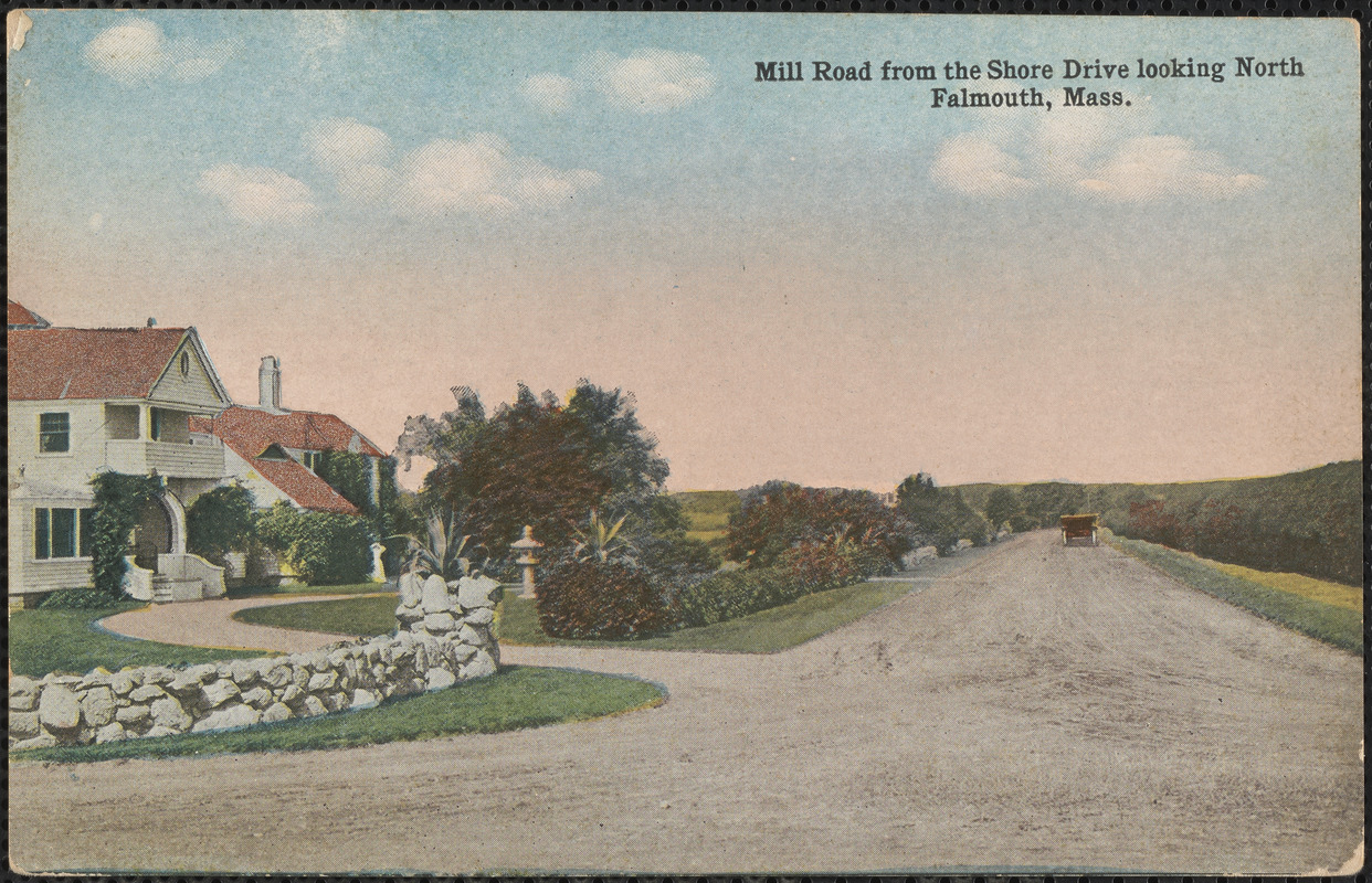 Mill Road from the Shore Drive looking North, Falmouth, Mass. Digital