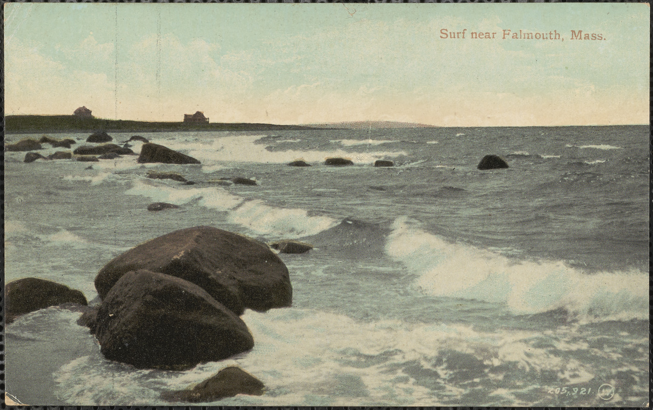 Surf near Falmouth, Mass. Digital Commonwealth