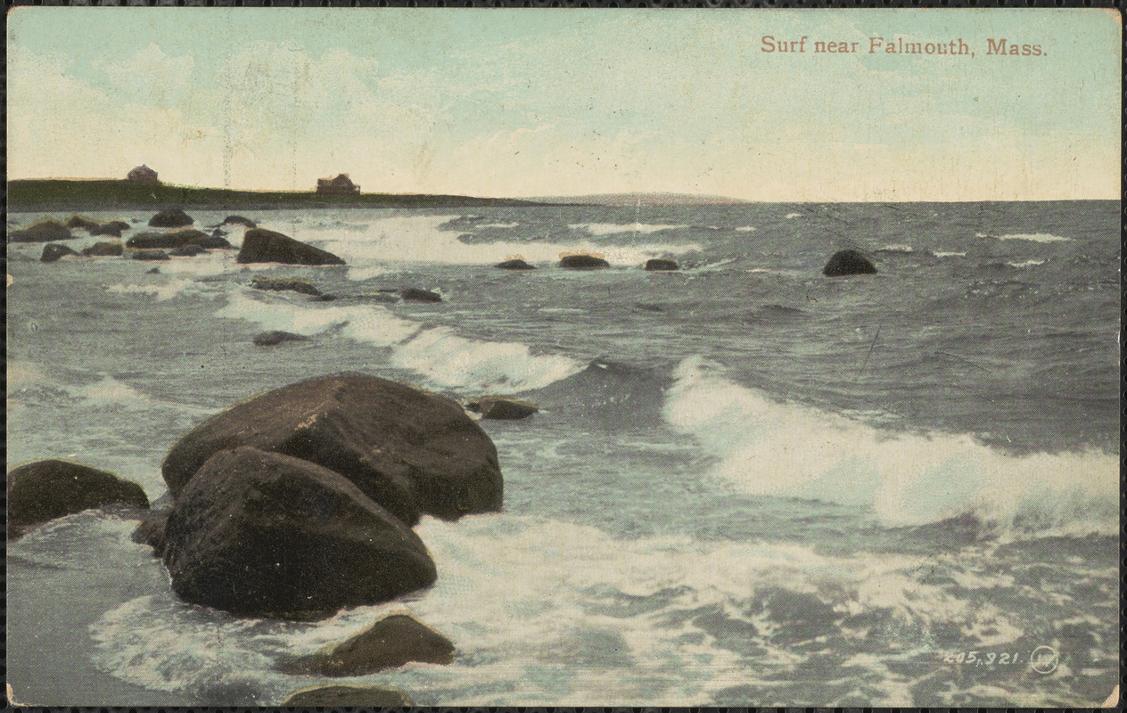 Surf near Falmouth, Mass. Digital Commonwealth