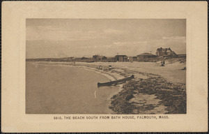 The Beach South From Bath House, Falmouth, Mass.