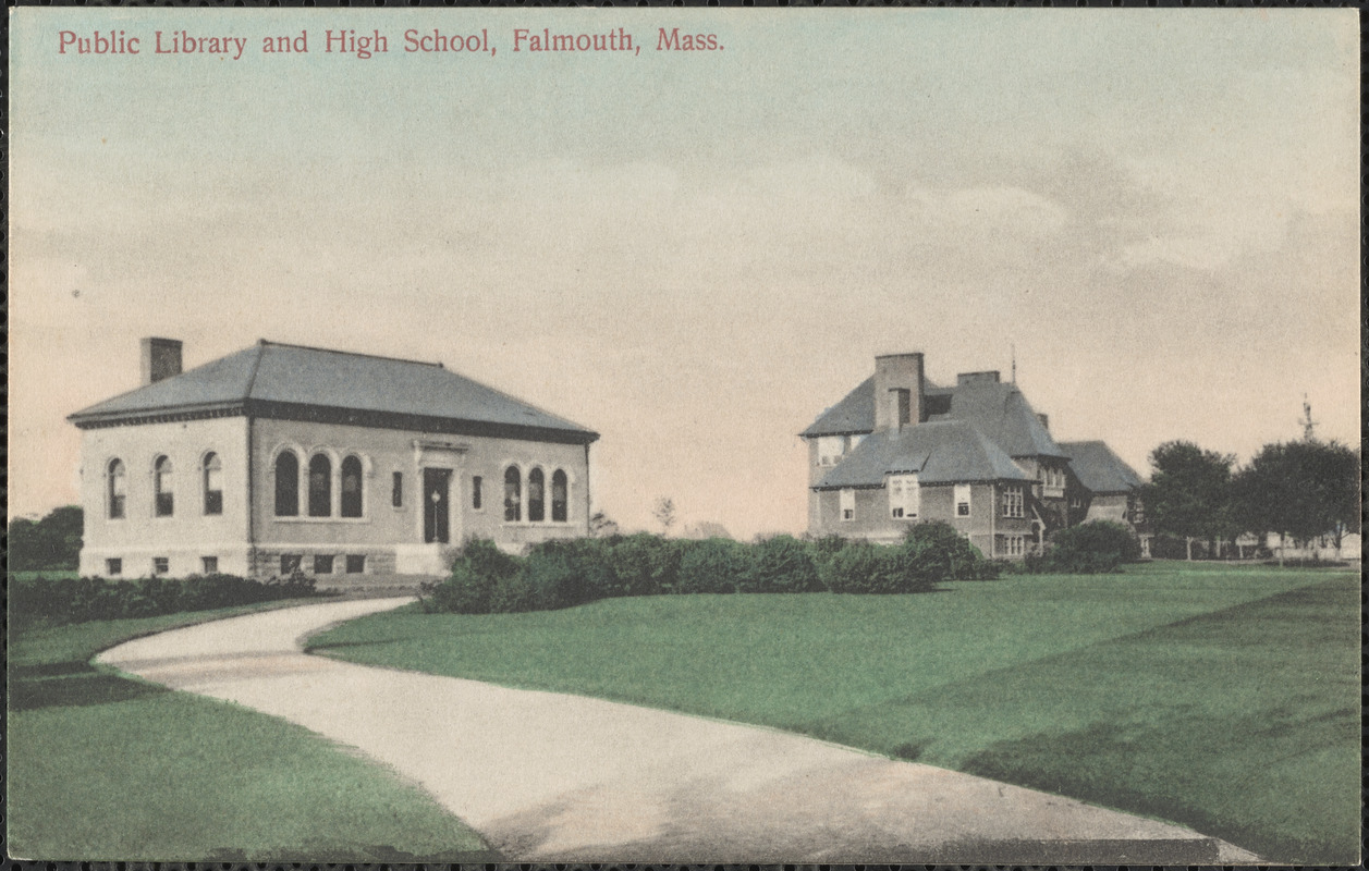 Public Library and High School, Falmouth, Mass.