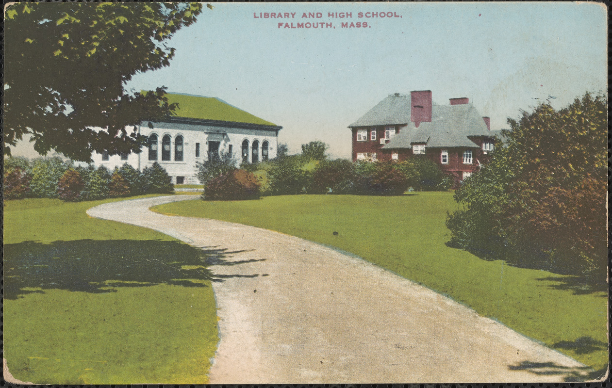 Library and High School, Falmouth, Mass.