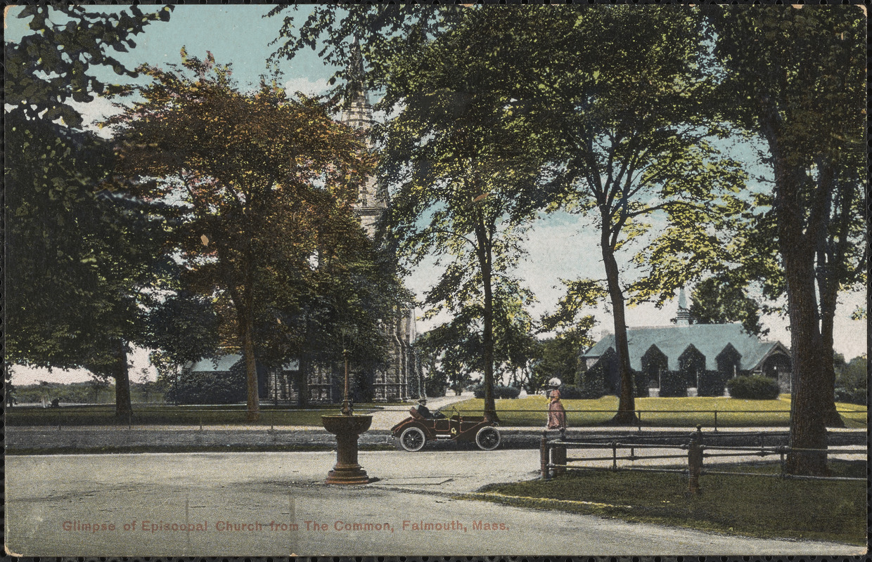 Glimpse of Episcopal Church from The Common, Falmouth, Mass.