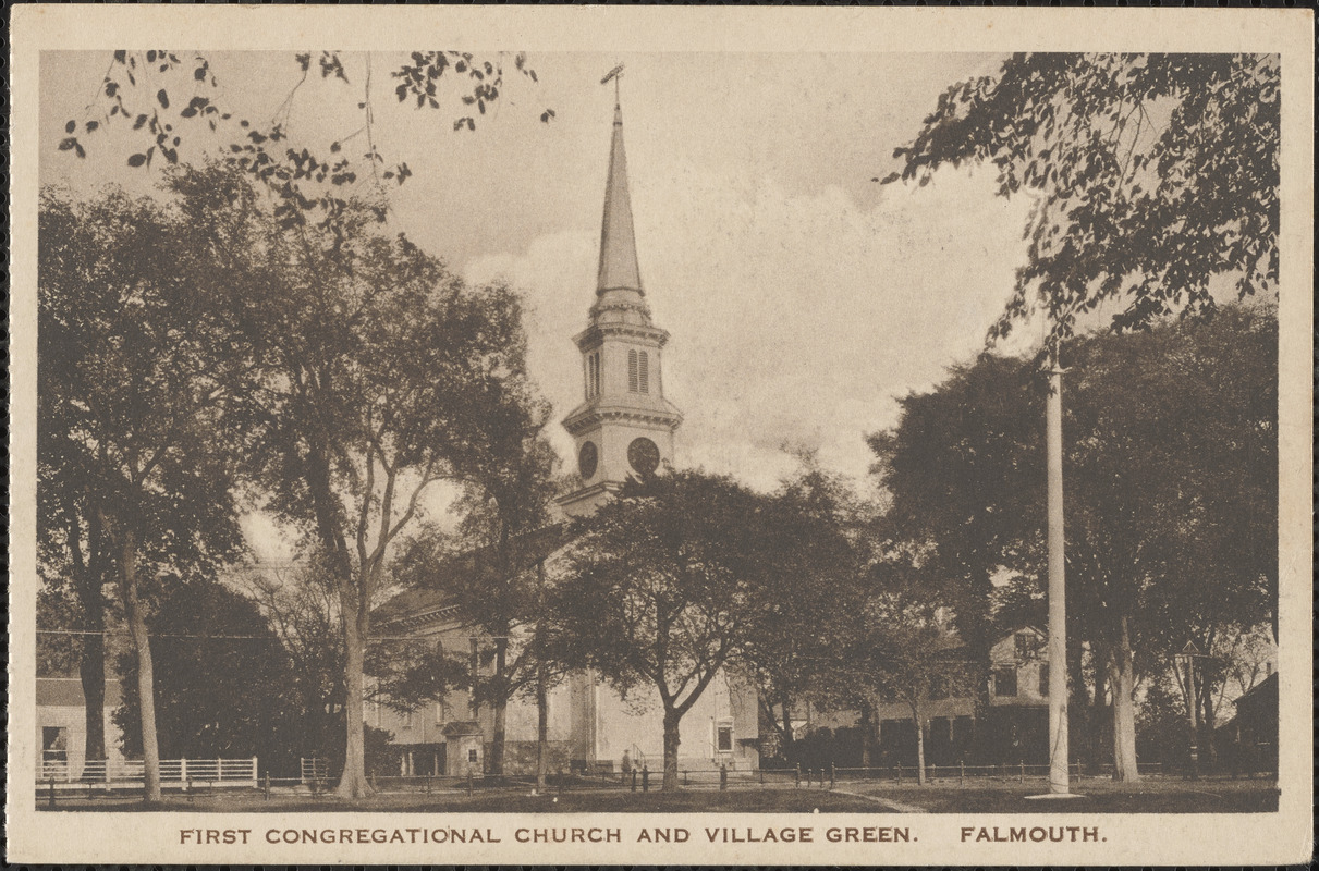 First Congregational Church and Village Green, Falmouth.