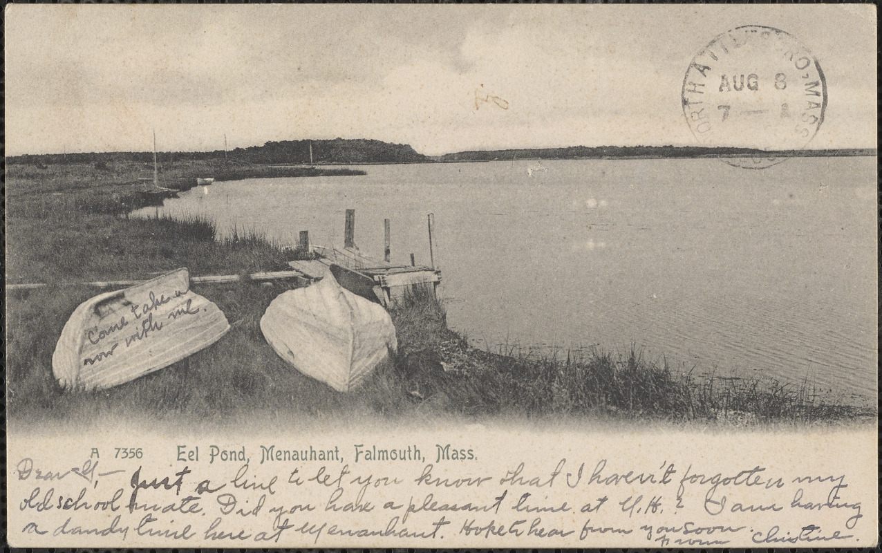 Eel Pond, Menauhant, Falmouth, Mass. Digital Commonwealth