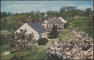Typical Cape Cod Cottages at Clauson's Inn at North Falmouth on Cape Cod, Mass.