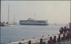 Cape Cod, Mass. Ferry departing Woods Hole