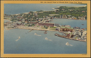 An aerial view of Woods Hole, Cape Cod, Mass.
