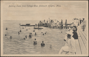Bathing Scene from Cottage Club, Falmouth Heights, Mass.