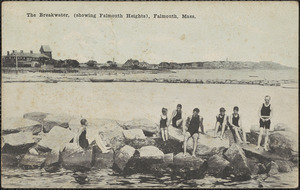 The Breakwater, (showing Falmouth Heights), Falmouth, Mass.