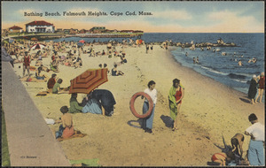 Bathing Beach, Falmouth Heights, Cape Cod, Mass.