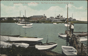 Deacons Pond Harbor Looking East, The Fleet at Anchor, Falmouth Heights, Mass.