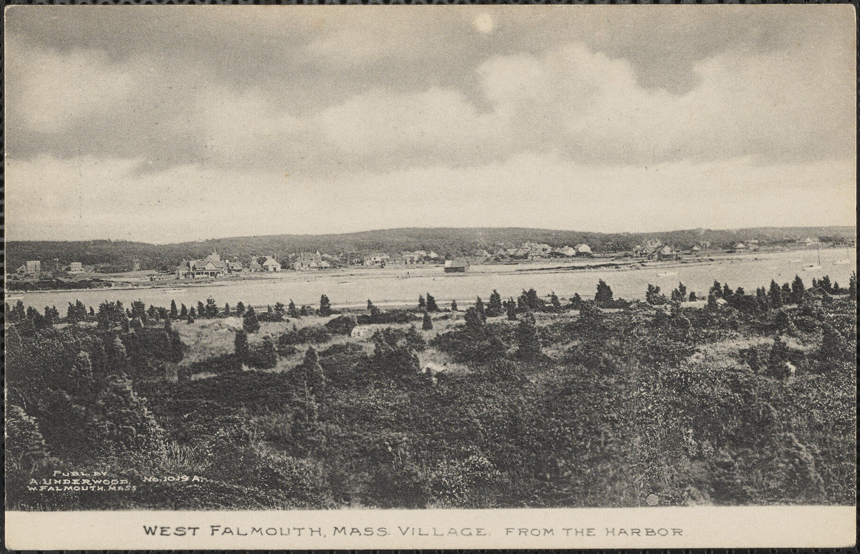 West Falmouth, Mass. Village from the Harbor Digital Commonwealth