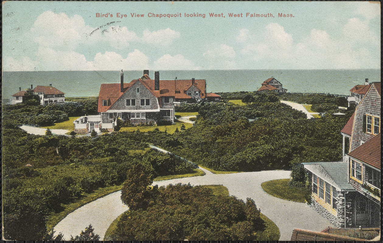 Bird's Eye View Chapoquoit looking West, West Falmouth, Mass.
